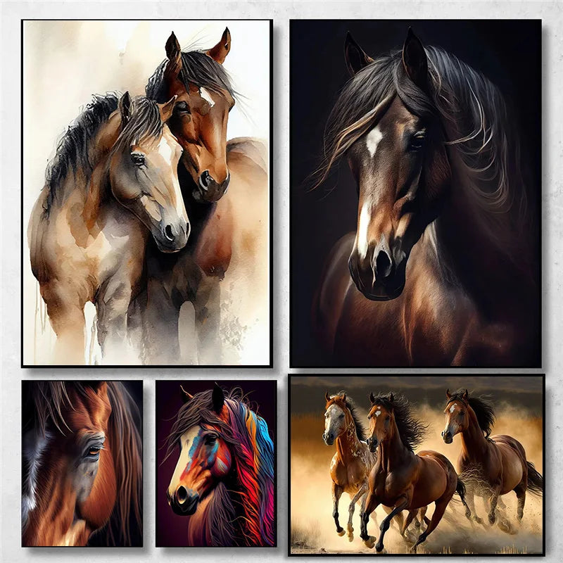 Classic Animal Running Horse Sunset Landscape Art Poster Canvas Painting Wall Prints Picture for Living Room Home Decor Classic Animal Running Horse Sunset Landscape Art Poster Canvas Painting Wall Prints Picture for Living Room Home Decor